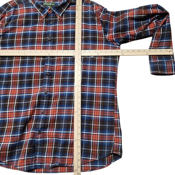 Eddie Bauer Relaxed Fit Plaid Button-Up Shirt TXL Long Sleeve Cotton Blue & Red/ - Picture 5 of 6